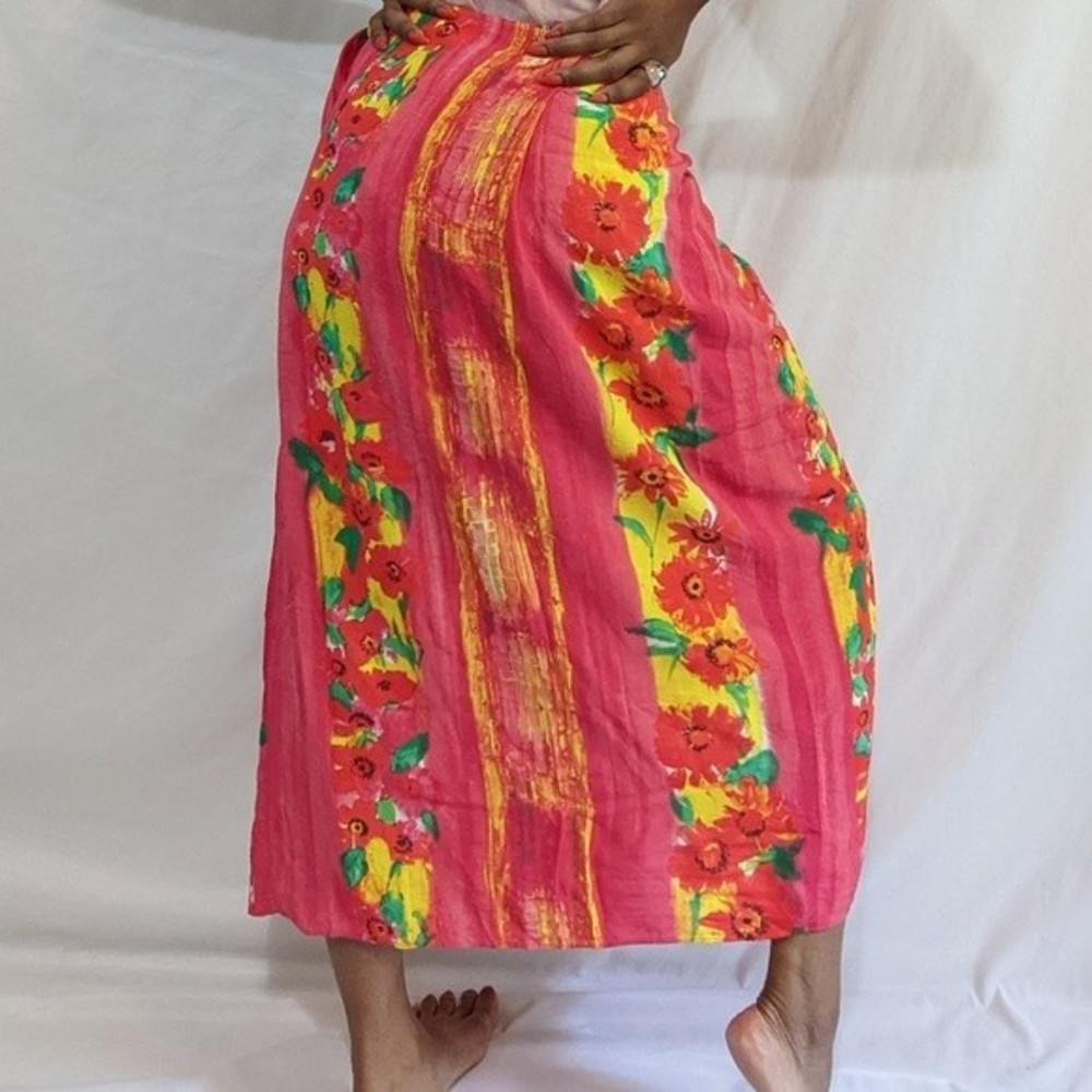 JAMS WORLD Tie Wrap Maxi Fida Fire Daisy Skirt - Picture 2 of 12